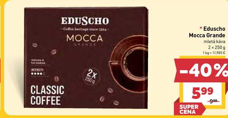 Eduscho Mocca Grande mletá káva 2 x 250 g  v akcii