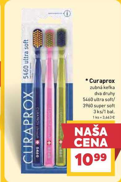 Curaprox zubná kefka dva druhy 5460 ultra soft/ 3960 super soft 3 ks/1 bal.