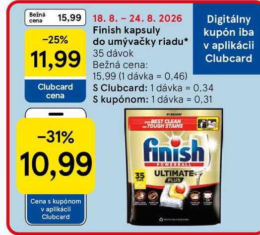 Finish kapsuly do umývačky riadu 35 dávok