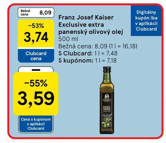 Franz Josef Kaiser Exclusive extra panenský olivový olej 500 ml