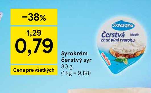 Syrokrém čerstvý syr 80 g
