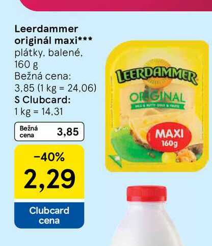 Leerdammer originál maxi plátky, balené, 160 g 