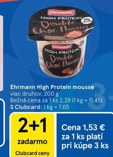 Ehrmann High Protein mousse viac druhov, 200 g