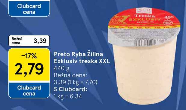 Preto Ryba Žilina Exklusiv treska XXL 440 g