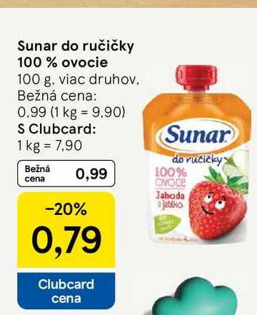 Sunar do ručičky 100% ovocie 100 g