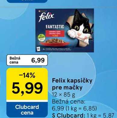 Felix kapsičky pre mačky 12 × 85 g
