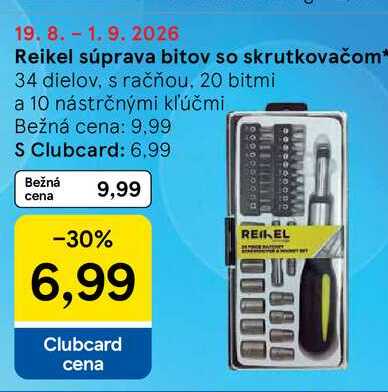 Reikel súprava bitov so skrutkovačom 34 dielov