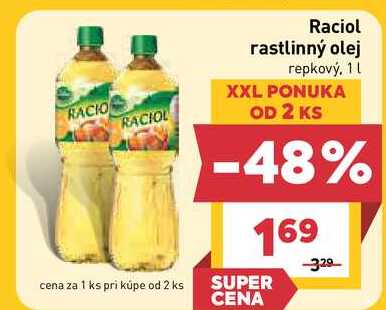 Raciol rastlinný olej repkový, 1l
