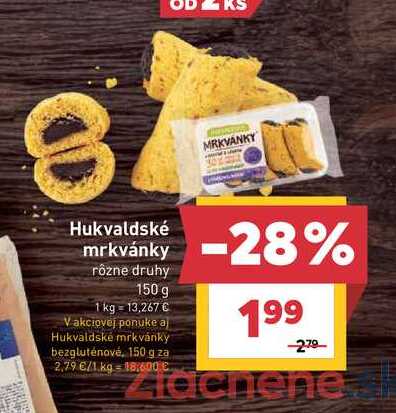 Hukvaldské mrkvánky bezgluténové, 150 g