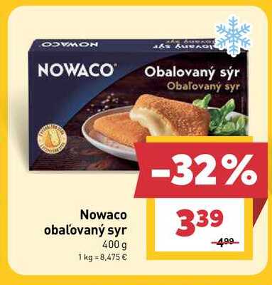 Nowaco obaľovaný syr 400 g