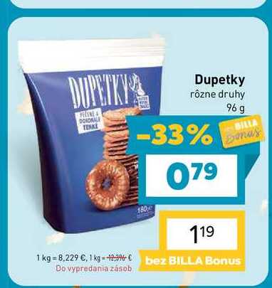 Dupetky rôzne druhy 96 g