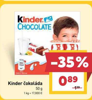 Kinder čokoláda 50 g