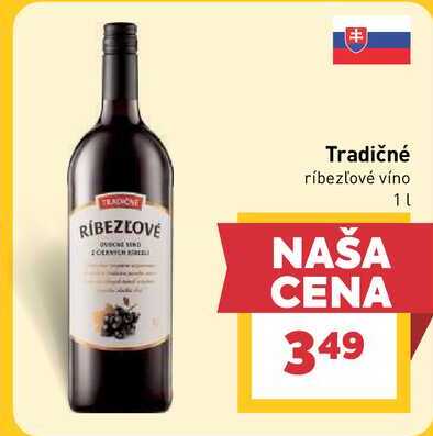 Tradičné ríbezľové víno 1L