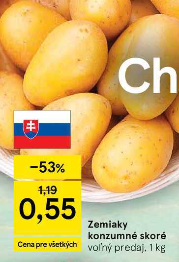 Zemiaky konzumné skoré 1 kg