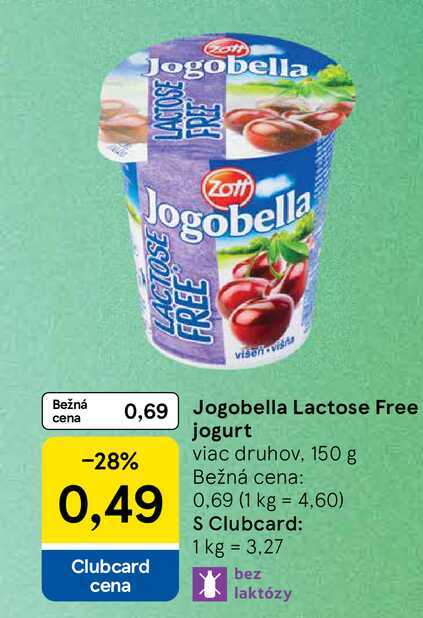 Jogobella Lactose Free jogurt 150 g 