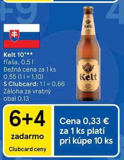 Kelt 10° fľaša, 0.5L