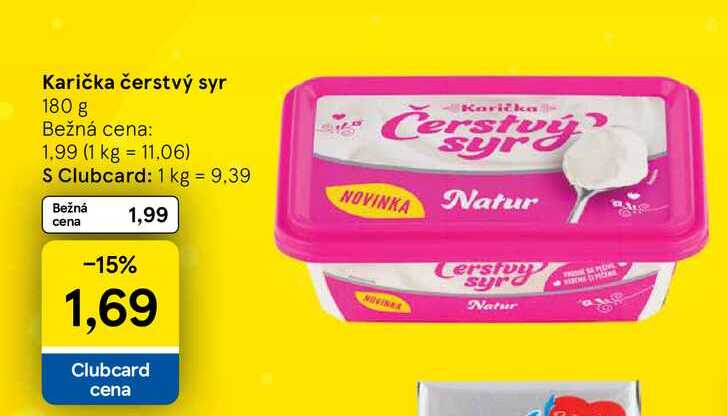 Karička čerstvý syr 180 g