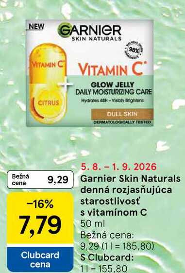 arnier Skin Naturals denná rozjasňujúca starostlivosť s vitamínom C 50 ml