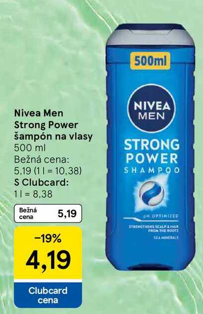Nivea Men Strong Power šampón na vlasy 500 ml