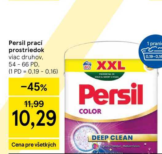 Persil prací prostriedok viac druhov, 54 - 66 PD