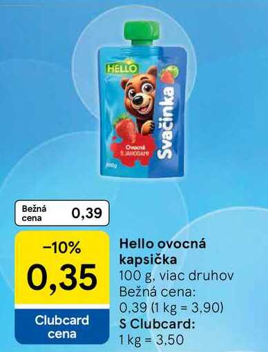 Hello ovocná kapsička 100 g