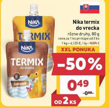 Nika termix do vrecka rôzne druhy, 80 g
