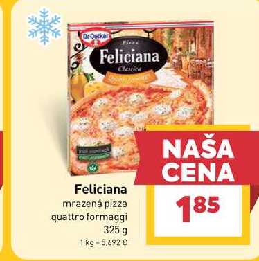 Feliciana mrazená pizza quattro formaggi 325 g 