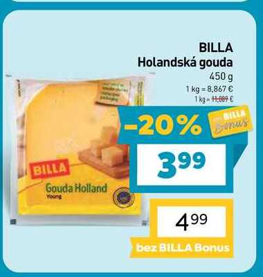 BILLA Holandská gouda 450 g