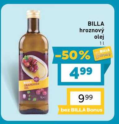 BILLA hroznový olej 1l
