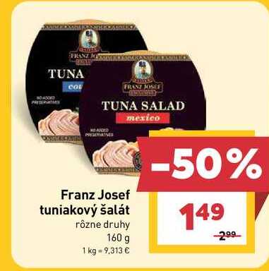 Franz Josef tuniakový šalát rôzne druhy 160 g