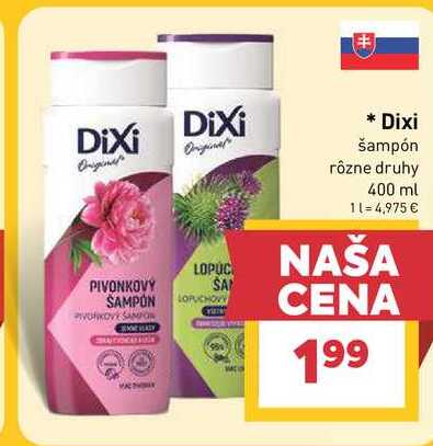 Dixi šampón rôzne druhy 400 ml