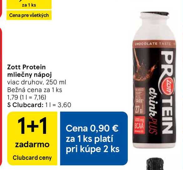 Zott Protein mliečny nápoj viac druhov, 250 ml