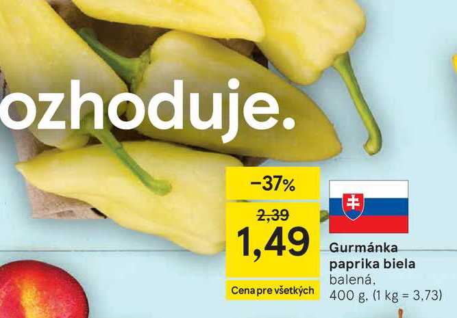 Gurmánka paprika biela balená, 400 g