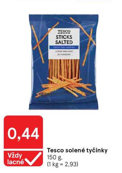Tesco solené tyčinky 150 g
