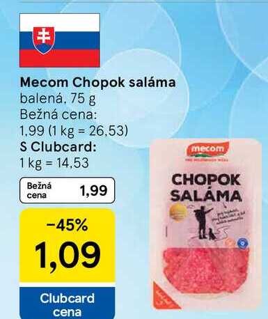 Mecom Chopok saláma balená, 75 g