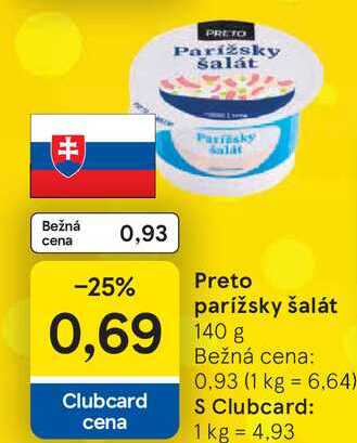 Preto parížsky šalát 140g
