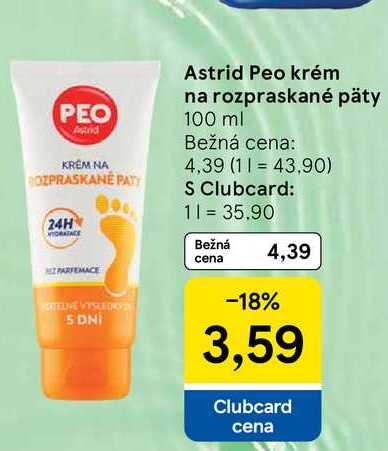 Astrid Peo krém na rozpraskané päty 100 ml