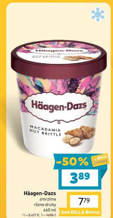 Häagen-Dazs zmrzlina rôzne druhy 460 ml