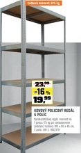 KOVOVÝ POLICOVÝ REGÁL 5 POLÍC
