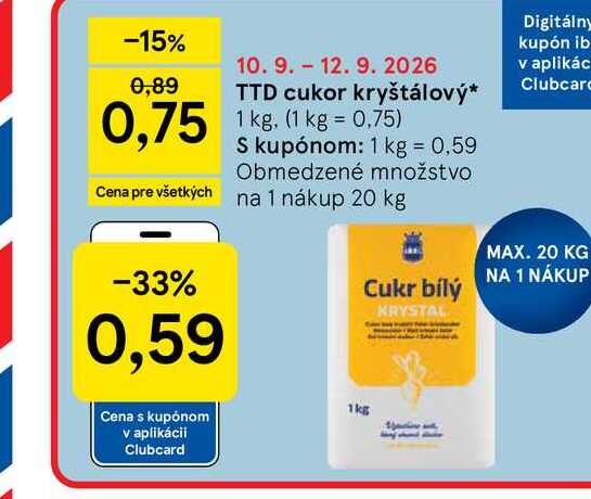 TTD cukor kryštálový 1 kg