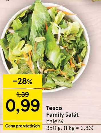 Tesco Family šalát balený 350 g