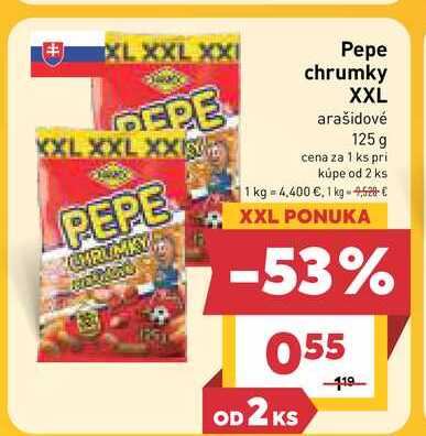 Pepe chrumky XXL arašidové 125 g