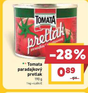 Tomata paradajkový pretlak 190 g