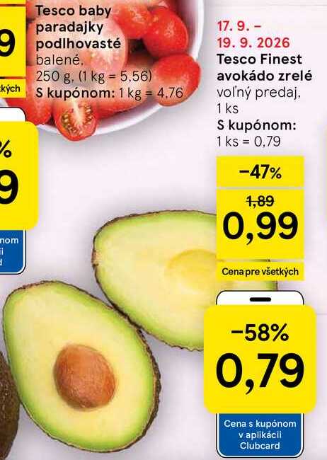Tesco Finest avokádo zrelé voľný predaj, 1 ks 