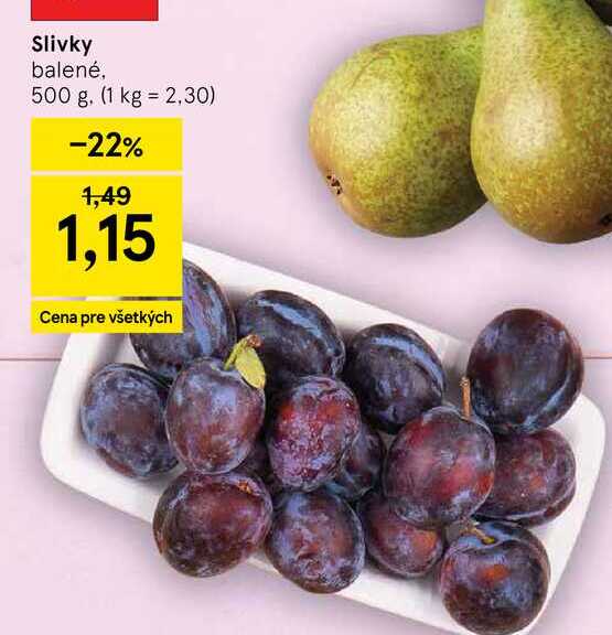 Slivky balené 500 g