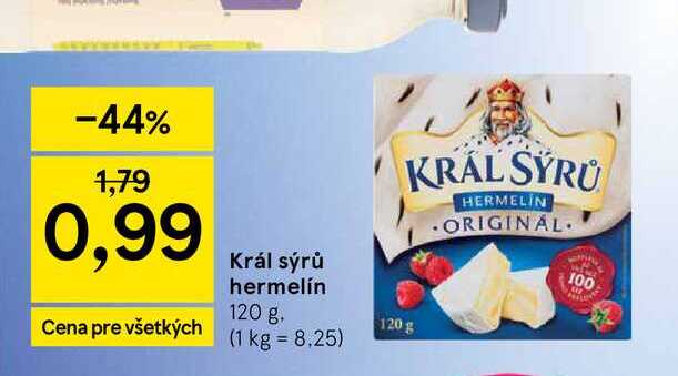 Král sýrů hermelín 120 g