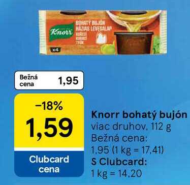 Knorr bohatý bujón viac druhov 112 g