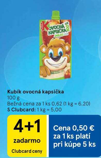 Kubík ovocná kapsička 100 g 