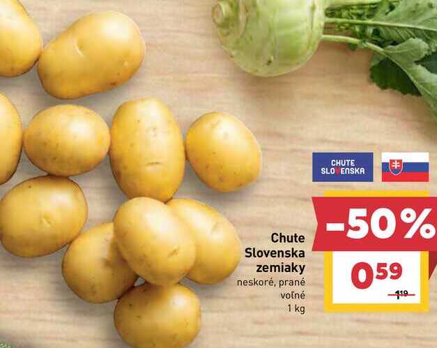 Chute Slovenska zemiaky neskoré, prané voľné 1 kg