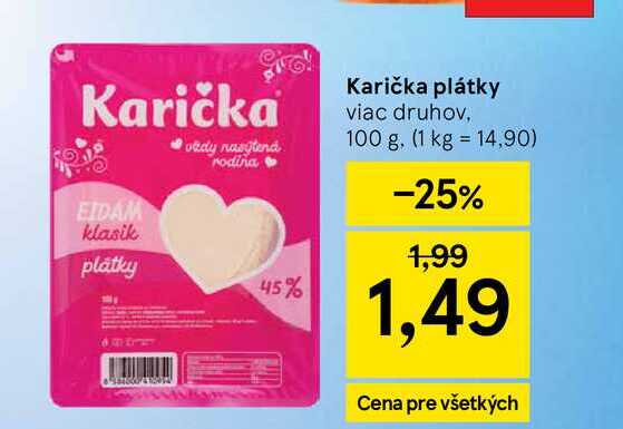 Karička plátky viac druhov, 100 g